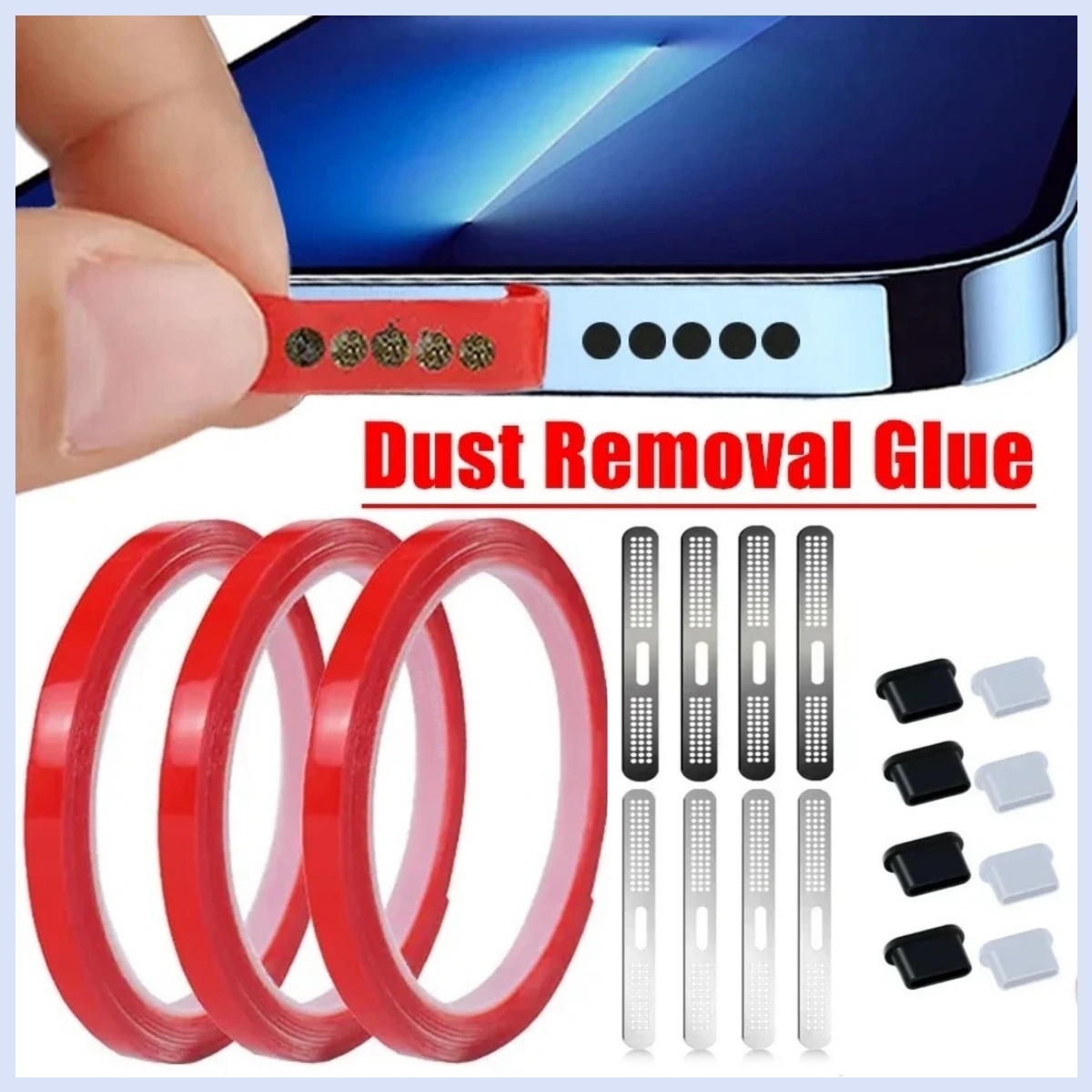 Dust Removal Sticker - Pelindung ponsel Universal, lem penghilang debu
