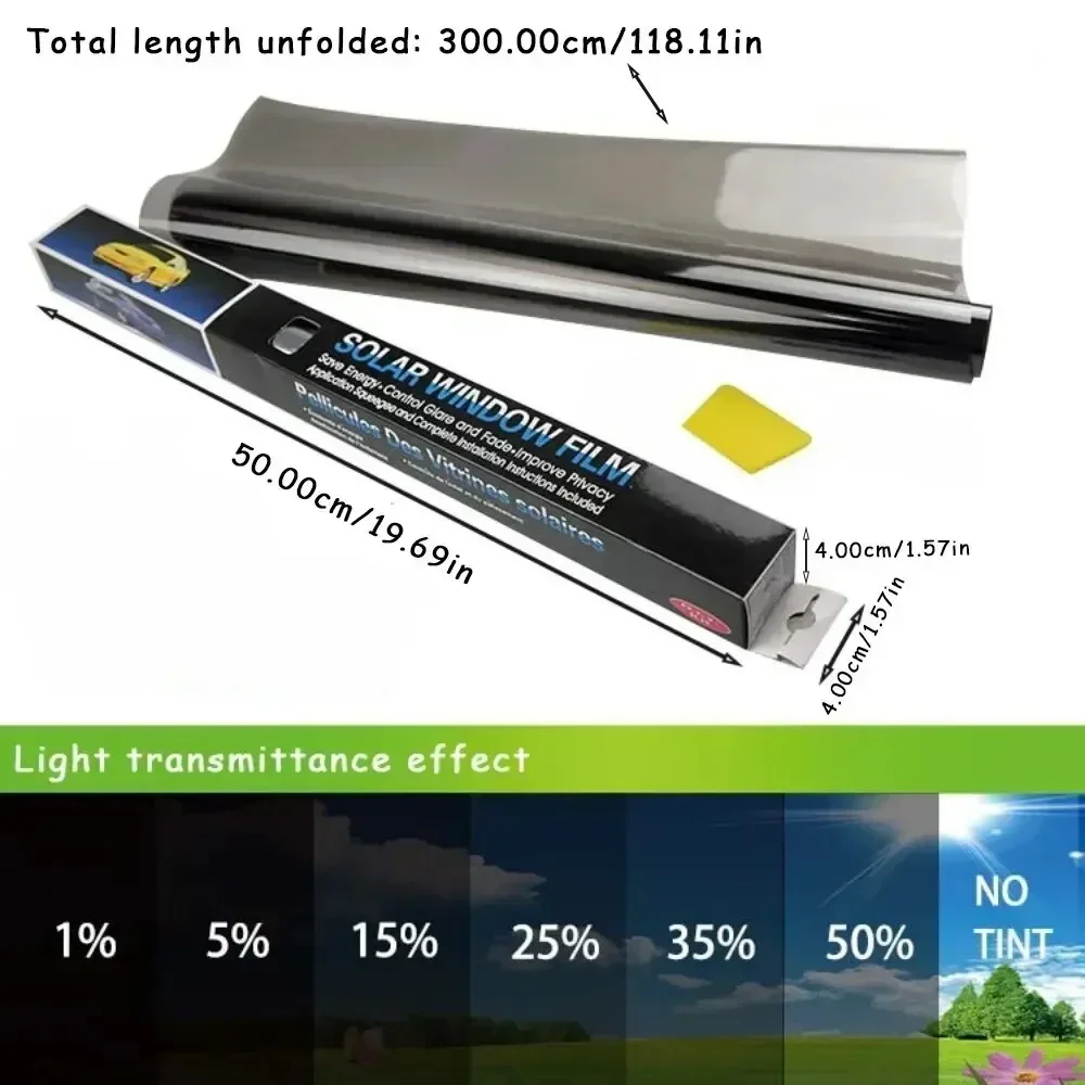 Glass Protector Auto - 3M X 50CM VLT Hitam Film