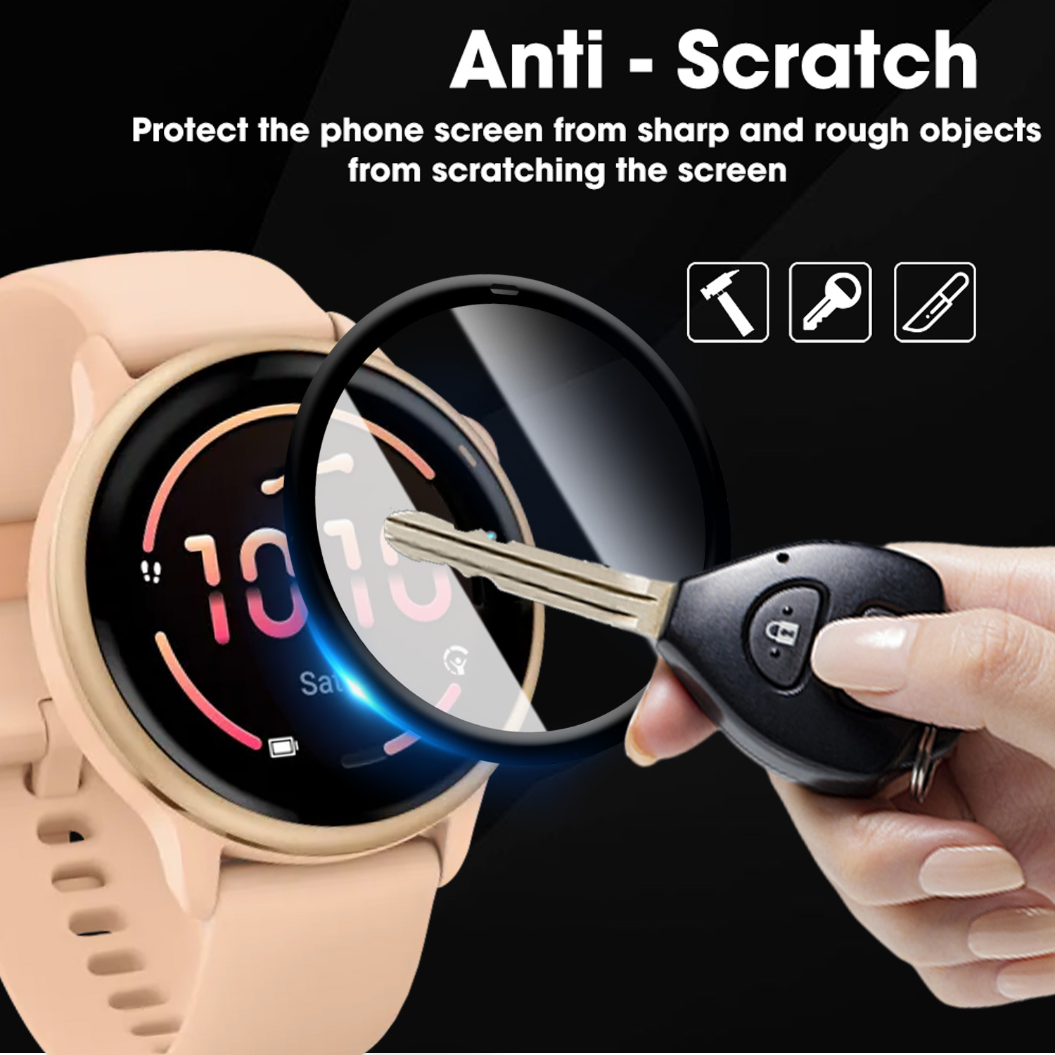 Curved Edge Screen - Pelindung Layar Fleksibel untuk Garmin Vivoactive