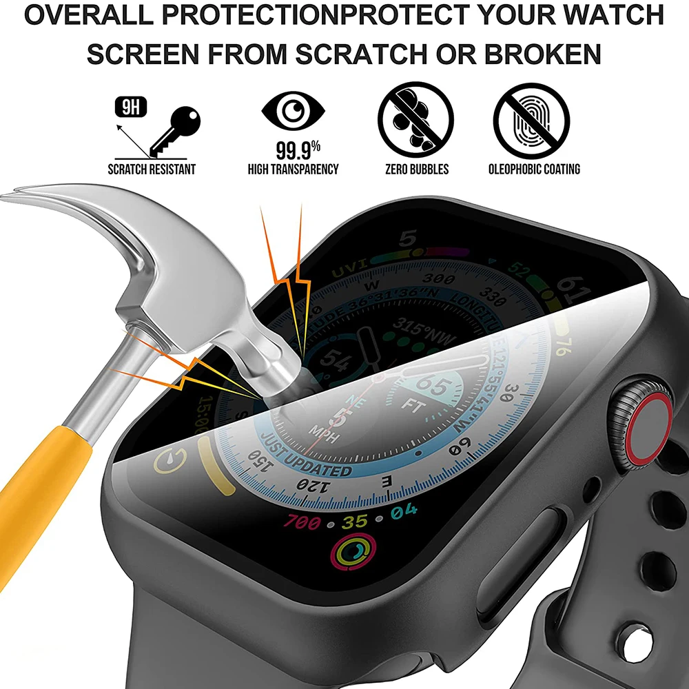 Kaca privasi + casing untuk Ap - Privacy Screen Protector ulasan dan harga